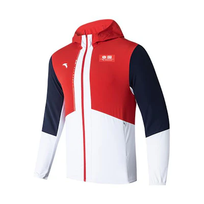 Anta Training Series SS22 Colorblock Logo Jacket Men’s Classic Red Autumn Edition 152227611-1