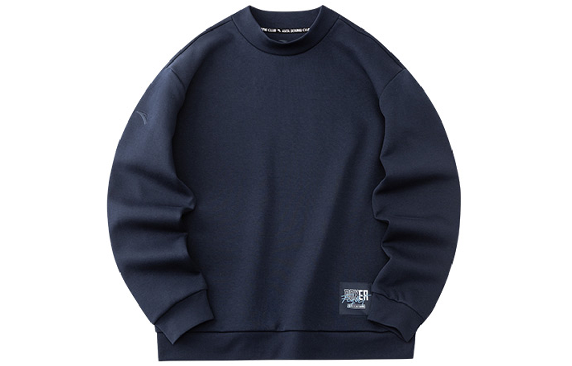 Anta Training Series SS22 Pullover Crewneck Sweatshirt Unisex Midnight Blue 952217735-4