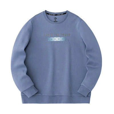 Anta Training Series Stretch Knit Sweatshirt in Sunny Mountain Blue 152417706-3