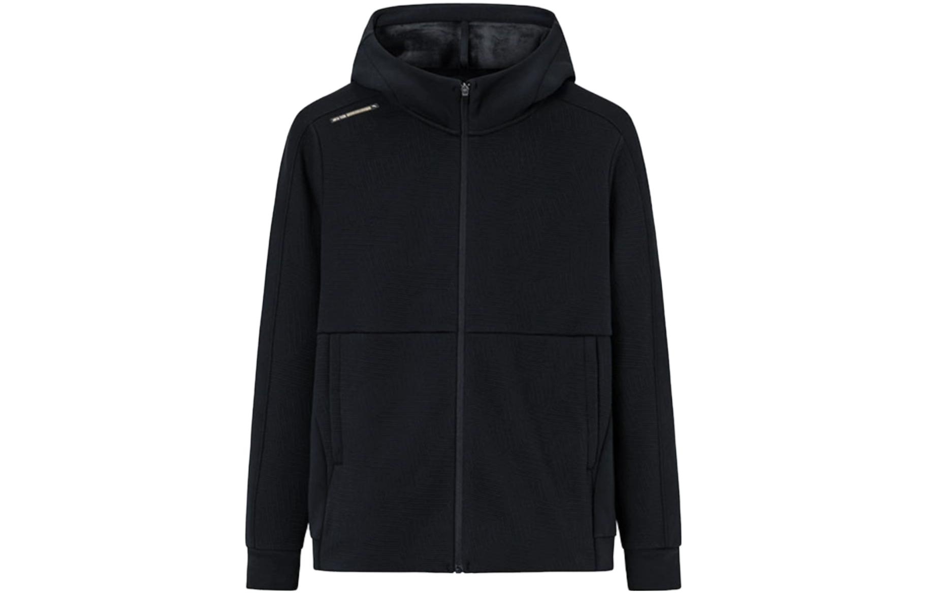 Anta Training Series Thick Knit Hoodie Jacket - Basic Black 152347746-3