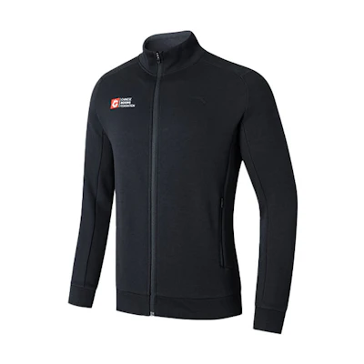 Anta Training Series Thick Knit Sports Logo Jacket - Black 152147747-3