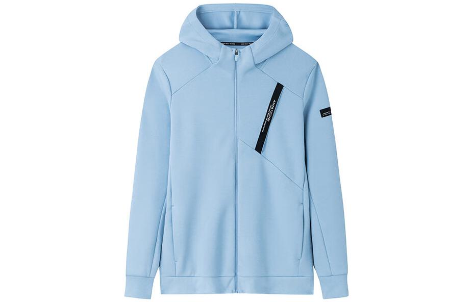 Anta Training Series Thick Knitted Hoodie Jacket - Serene Blue 152337709N-1