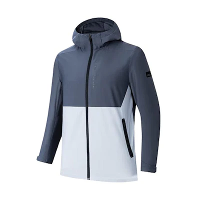 Anta Training Series Two-Tone Hooded Woven Outdoor Jacket Clay Gray 152417604S-2
