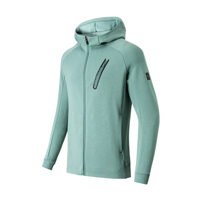 Anta Training Series Unisex Green Knit Hoodie Jacket 152147715-2