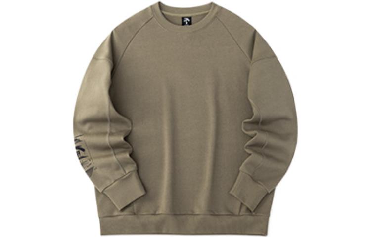 Anta Training Series Unisex Pullover Crewneck Sweatshirt Khaki Color 952237719-2