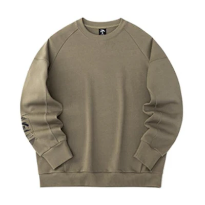 Anta Training Series Unisex Pullover Crewneck Sweatshirt Khaki Color 952237719-2