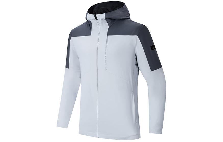 Anta Training Series Water-Resistant Hooded Jacket Gray/Stone Gray 152417630-2
