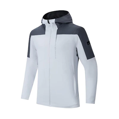 Anta Training Series Water-Resistant Hooded Jacket Gray/Stone Gray 152417630-2