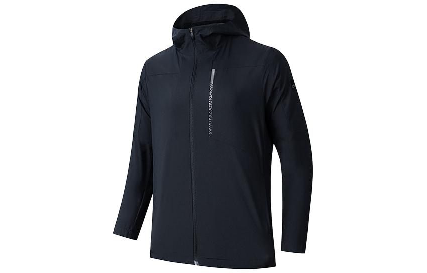 Anta Training Series Water-Resistant Hooded Zip Jacket Basic Black 152417630-4