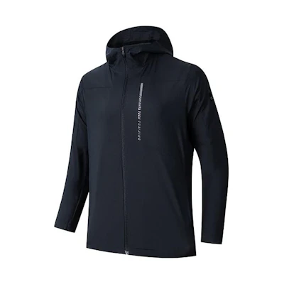 Anta Training Series Water-Resistant Hooded Zip Jacket Basic Black 152417630-4