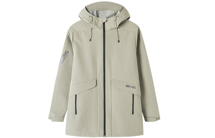 Anta Training Series Water-Resistant Sports Hoodie Jacket Men’s Strolling Grey 952137602-1