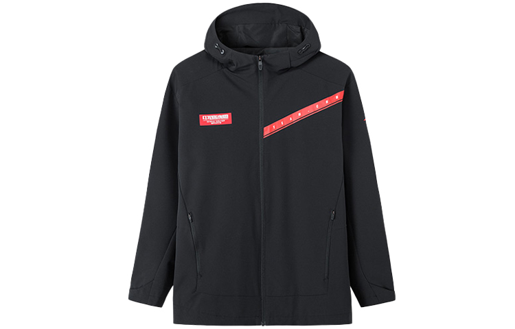 Anta Training Series Waterproof Hooded Sports Jacket Black - 152217632-6