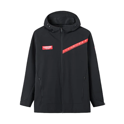 Anta Training Series Waterproof Hooded Sports Jacket Black - 152217632-6