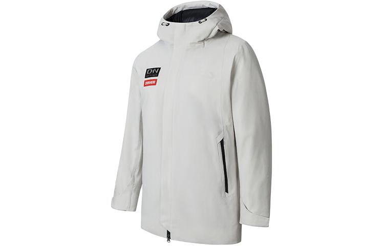 Anta Training Series Waterproof Long Hooded Down Jacket Men’s - Winter Gray 152417909-1