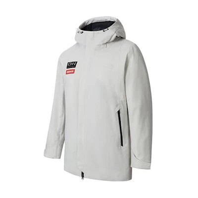 Anta Training Series Waterproof Long Hooded Down Jacket Men’s - Winter Gray 152417909-1