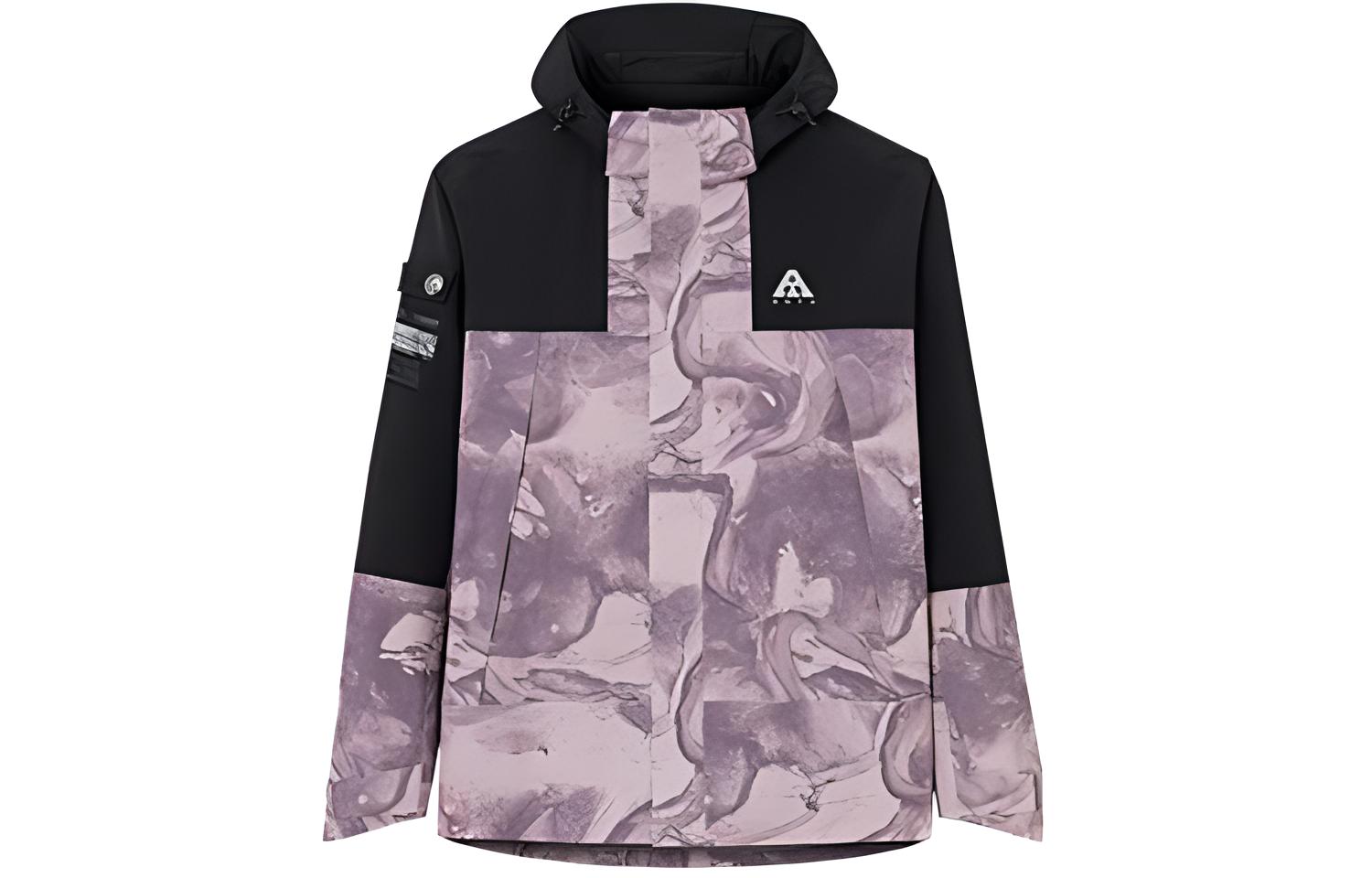 Anta Training Series Waterproof Windbreaker Jacket Pink/Black Hoodie 952347614-4