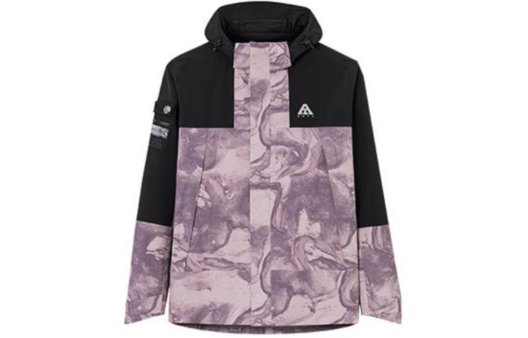 Order 安踏防水風衣外套 粉黑配色連帽運動外套 952347614-4