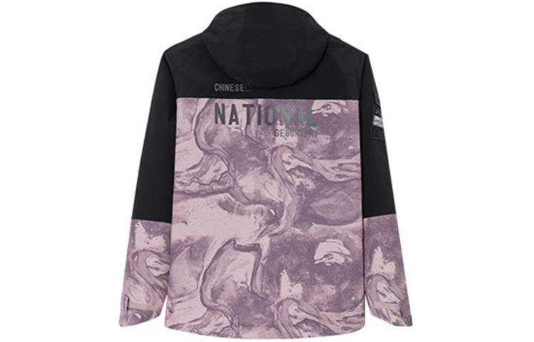 Lookbook 安踏防水風衣外套 粉黑配色連帽運動外套 952347614-4