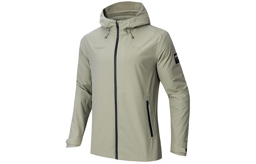Anta Training Series Waterproof Windproof Jacket - Olive Green 152417635-2