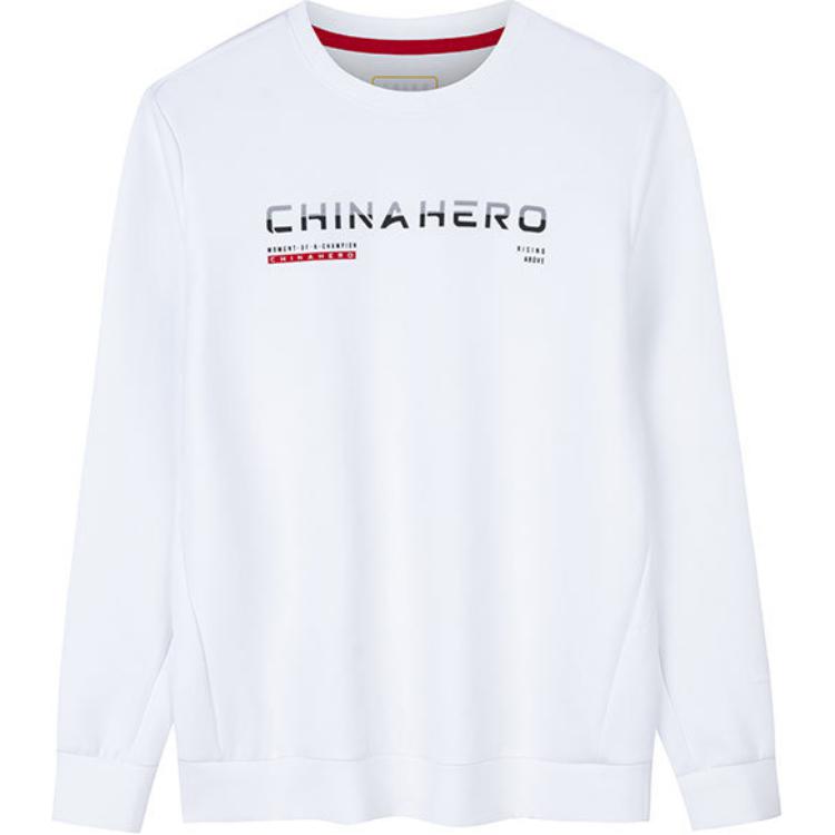 Anta Training Series White Crewneck Sweatshirt with Letter Print Design 152437719-1