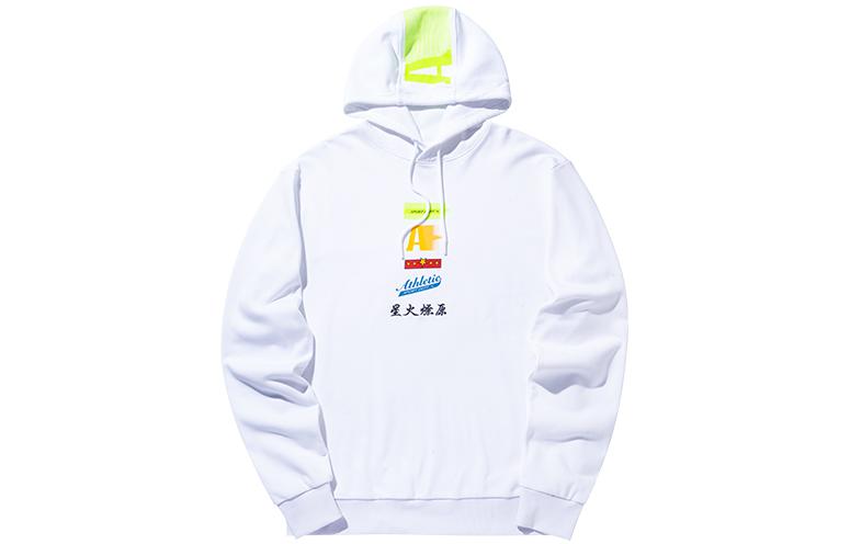 Anta Training Series White Hoodie with Logo Print for Men 95937723-1
