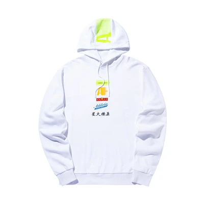 Anta Training Series White Hoodie with Logo Print for Men 95937723-1