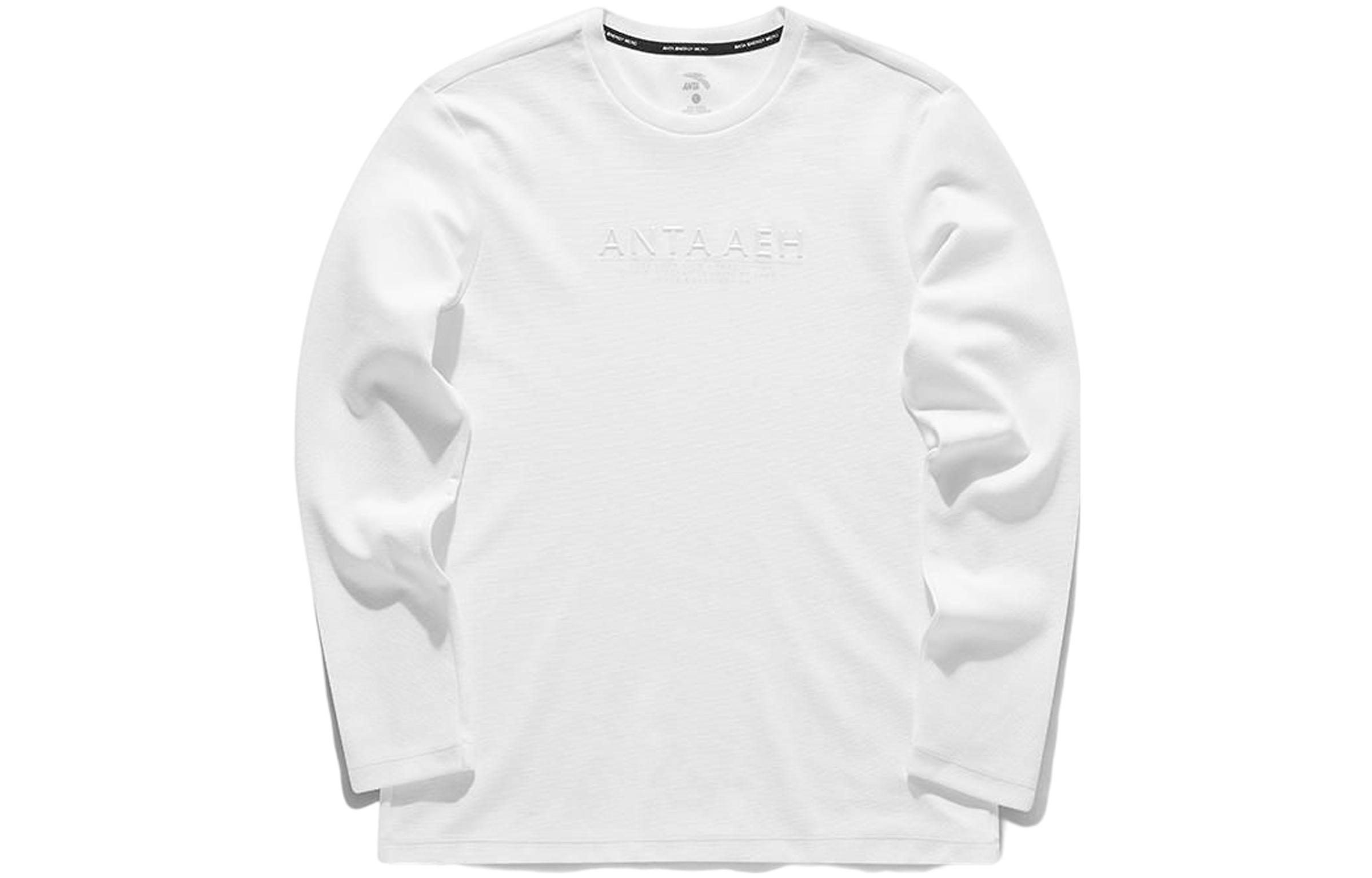 Anta Training Series White Logo Print Long-Sleeve Sweatshirt 152037401-2