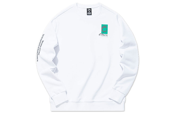 Anta Training Series White Pullover Sweatshirt with Print Design 952137729-1