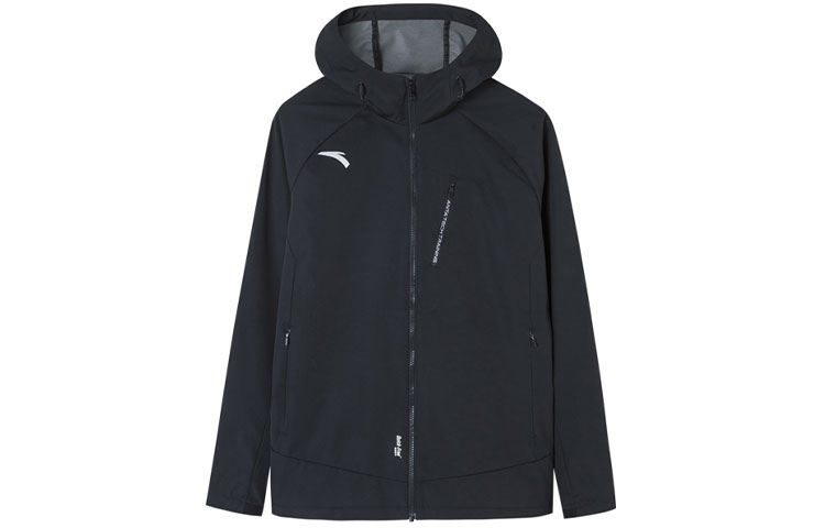 Anta Training Series Windbreaker Hoodie Jacket Black Men 952137601-3