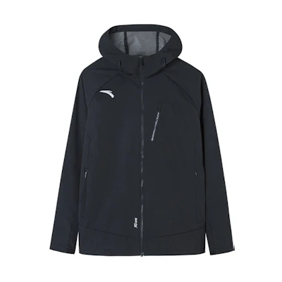 Anta Training Series Windbreaker Hoodie Jacket Black Men 952137601-3