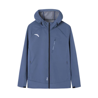 Anta Training Series Windbreaker Jacket with Hood Logo - Blue 952137601-1