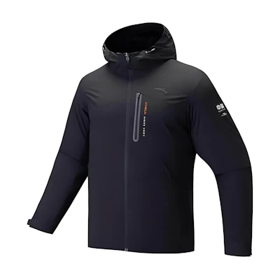 Anta Training Series Windproof Hooded Logo Jacket - Basic Black 152447617N-4