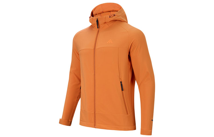 Anta Training Series Windproof Water-Resistant Hooded Jacket Red Orange 952347609-2