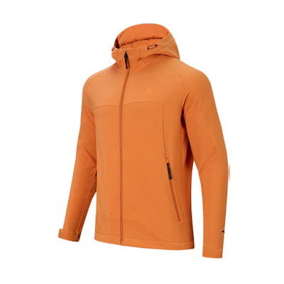 Anta Training Series Windproof Water-Resistant Hooded Jacket Red Orange 952347609-2