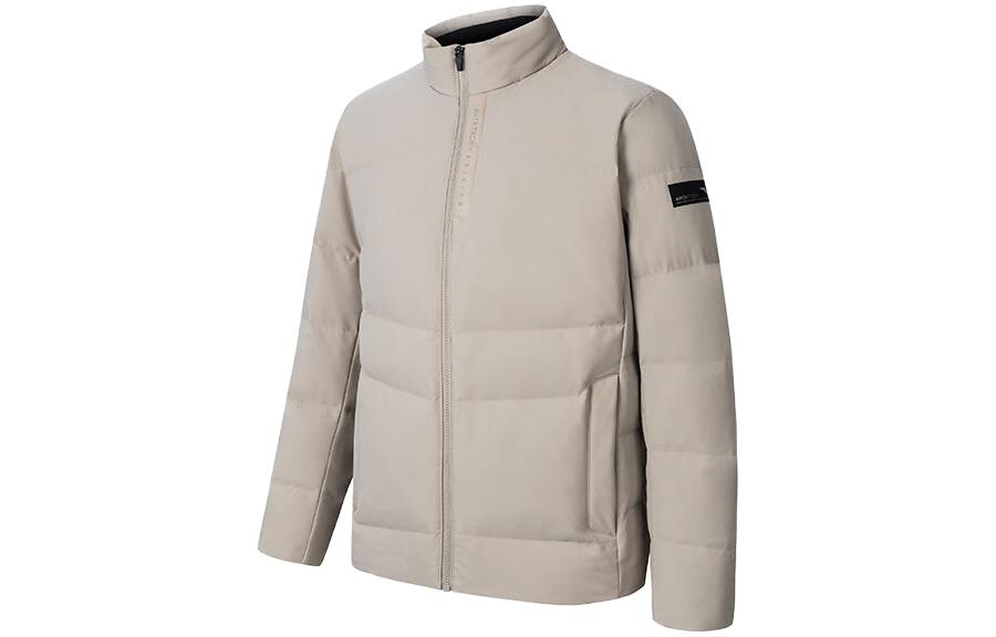 Anta Training Series Zip-Up Light Gray Down Jacket 152347908-2