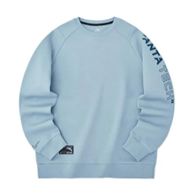 Anta Training Sweatshirt Grey Unisex Crewneck with Embroidered Side Logo 952237739-2