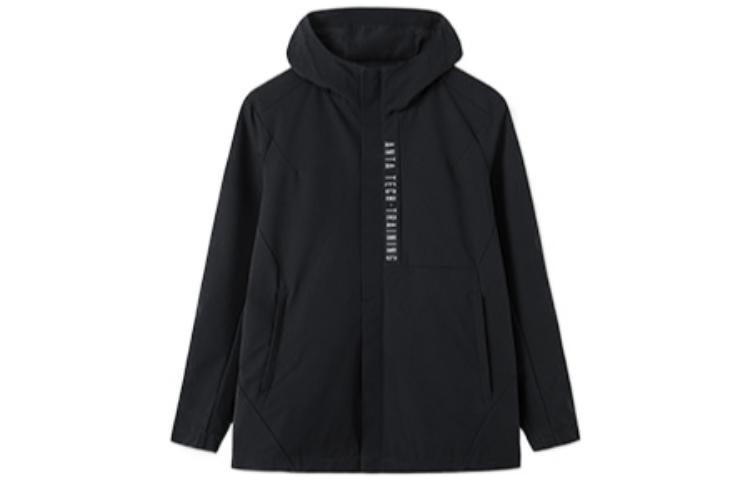 Anta Training Windproof Hooded Jacket Black Casual Series 152217606-3