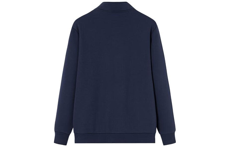 Anta Training Zip-Up Fleece Jacket Midnight Blue Casual Outerwear 952357702-2