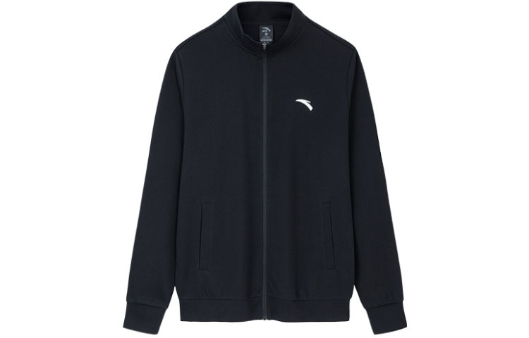 Anta Training Zip-Up Knit Sweatshirt - Basic Black 952357703-4
