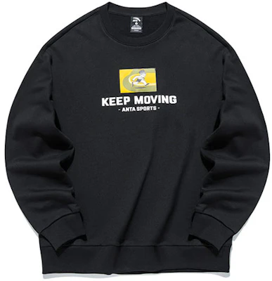 안타 유니섹스 블랙 레터 프린트 풀오버 스웨트셔츠 - 라이프스타일 시리즈 952138732-2 Buy 안타 유니섹스 블랙 레터 프린트 풀오버 스웨트셔츠 - 라이프스타일 시리즈 952138732-2