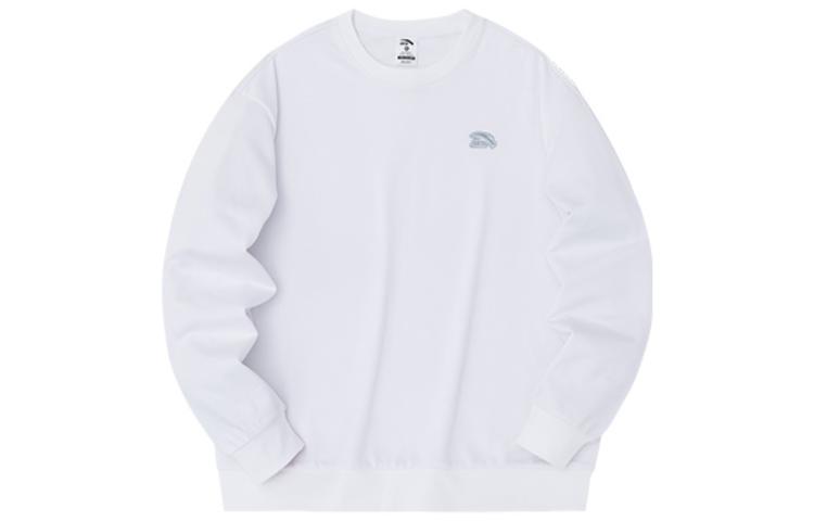 Anta Unisex Classic Crewneck Pullover Sweatshirt Snowflake White 972348710-9