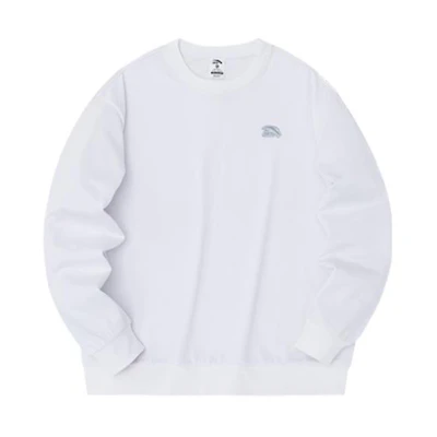 Anta Unisex Classic Crewneck Pullover Sweatshirt Snowflake White 972348710-9