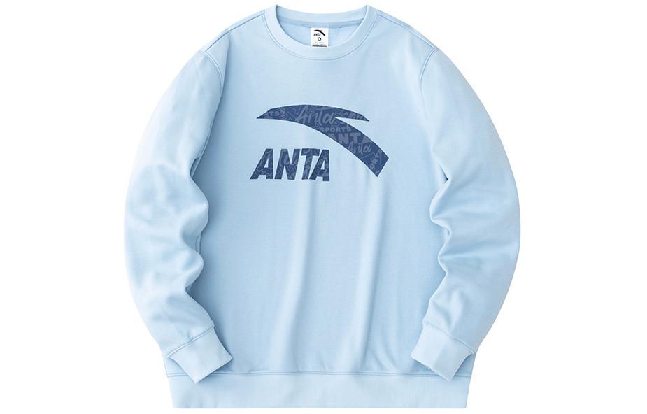 Anta Unisex Crewneck Printed Sweatshirt Light Blue 972348712-7