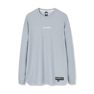 Anta Unisex Crewneck Sweatshirt with Logo Print in Light Gray 172231401R-1