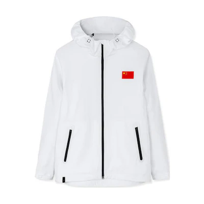 Anta Unisex Flag Print Hooded Jacket White 152250701-1