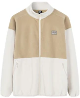 Anta Unisex Fleece Zip Jacket with Letter Print in Earth Gray 952238708-1 Anta Unisex Fleece Zip Jacket with Letter Print in Earth Gray 952238708-1