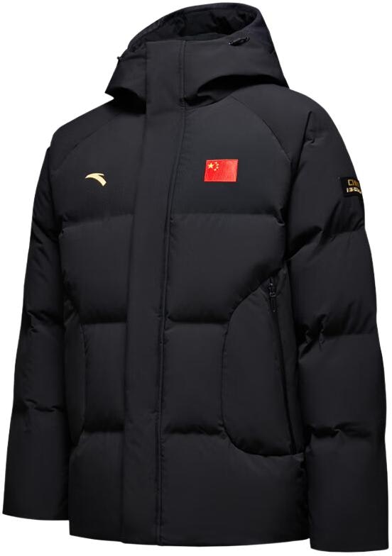 anta-unisex-hooded-zipper-long-sleeve-down-jacket-black-462340106-1