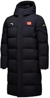 Anta Unisex Long Hooded Thick Down Jacket Black 462340107-1 Anta Unisex Long Hooded Thick Down Jacket Black 462340107-1