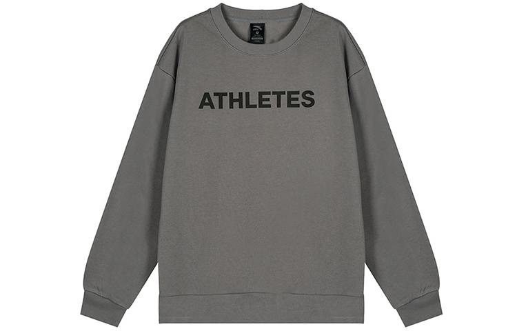 Anta Unisex Oversized Graphic Crewneck Sweatshirt Cloud Gray 972348713-6