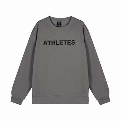 Anta Unisex Oversized Graphic Crewneck Sweatshirt Cloud Gray 972348713-6